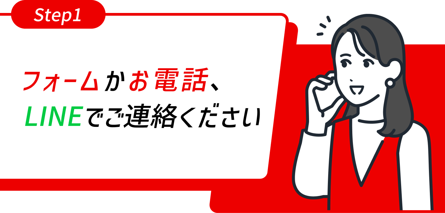 概算費用の見積りフォームかお電話で設置希望日をご連絡