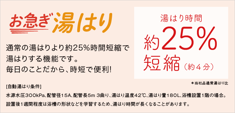 三菱エコキュート「お急ぎ湯はり」